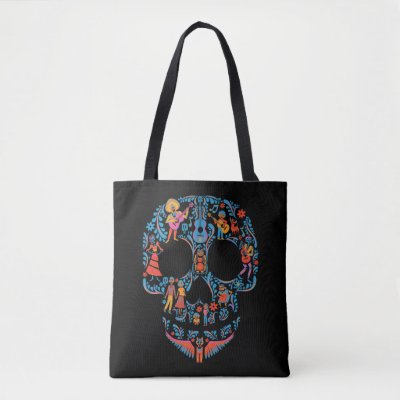 Disney Pixar Coco | Colorful Sugar Skull Tote Bag