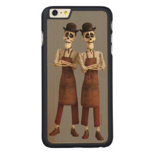Disney Pixar Coco Cool Twin Skeletons Carved Maple iPhone 6 Plus Slim Case
