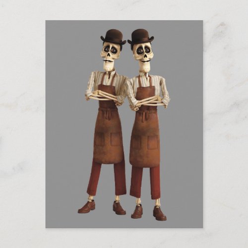 Disney Pixar Coco  Cool Twin Skeletons Postcard