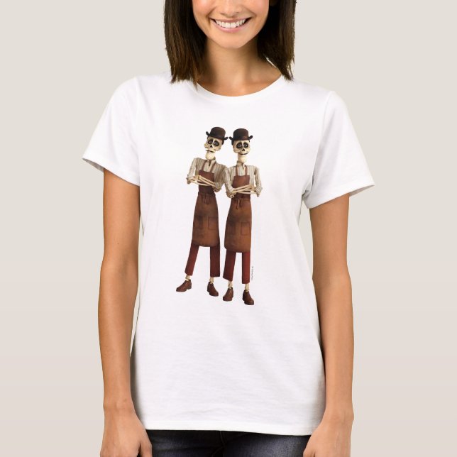 Disney Pixar Coco | Cool Twin Skeletons T-Shirt (Front)