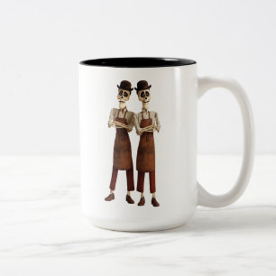 Disney Pixar Coco Cool Twin Skeletons Two-Tone Coffee Mug