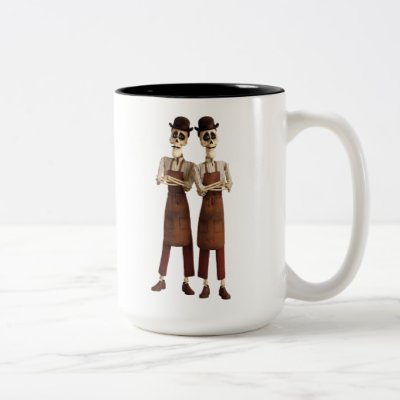 Disney Pixar Coco | Cool Twin Skeletons Two-Tone Coffee Mug
