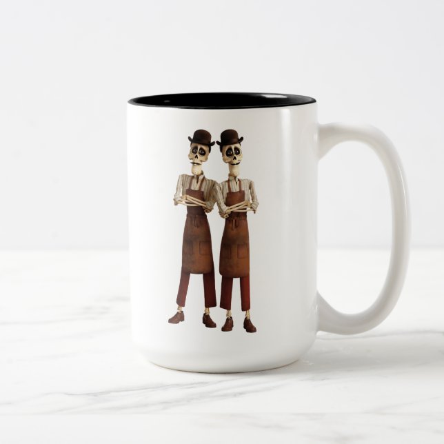 Disney Pixar Coco | Cool Twin Skeletons Two-Tone Coffee Mug (Right)