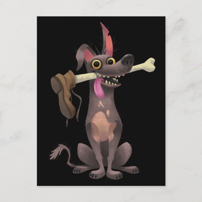 Disney Pixar Coco | Dante | Funny Bone with Shoe Postcard (Front)