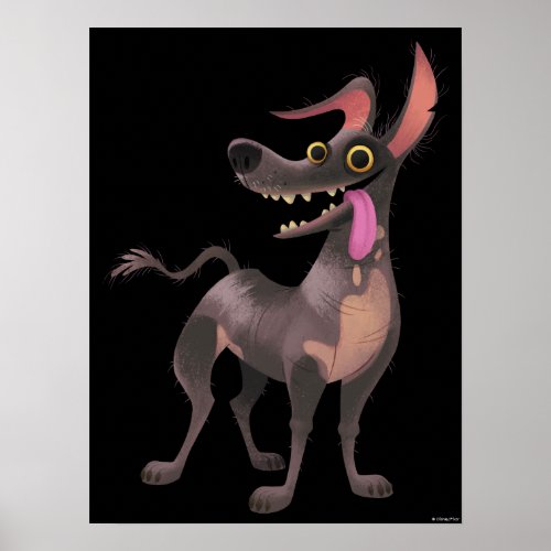 Disney Pixar Coco  Dante  Funny Tongue Out Poster