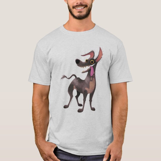 Disney Pixar Coco | Dante | Funny Tongue Out T-Shirt (Front)