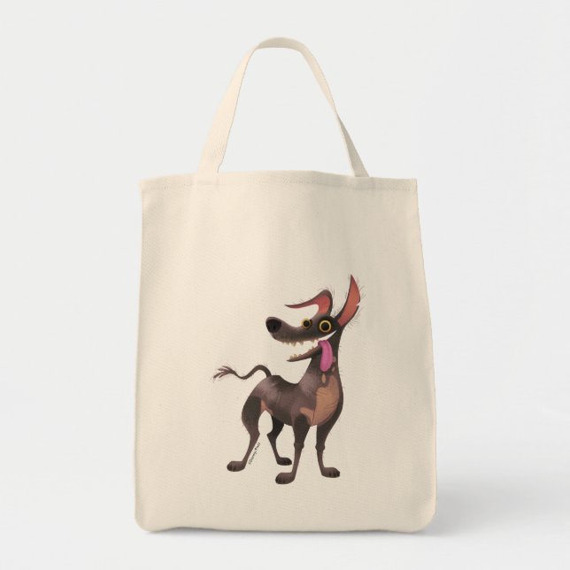 Disney Pixar Coco | Dante | Funny Tongue Out Tote Bag (Front)