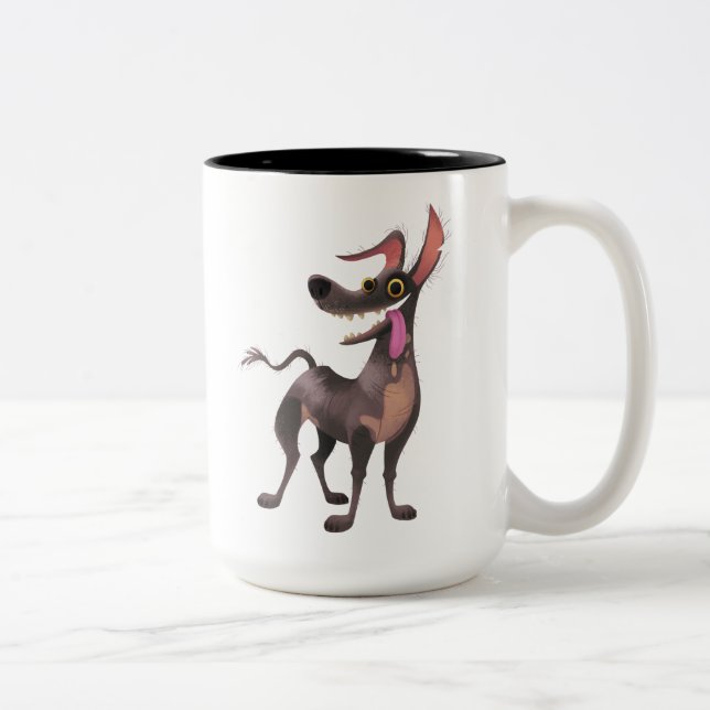 Disney Pixar Coco | Dante | Funny Tongue Out Two-Tone Coffee Mug (Right)