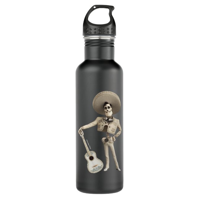 Disney Pixar Coco | Ernesto | Holding Guitar Stainless Steel Water Bottle (Front)