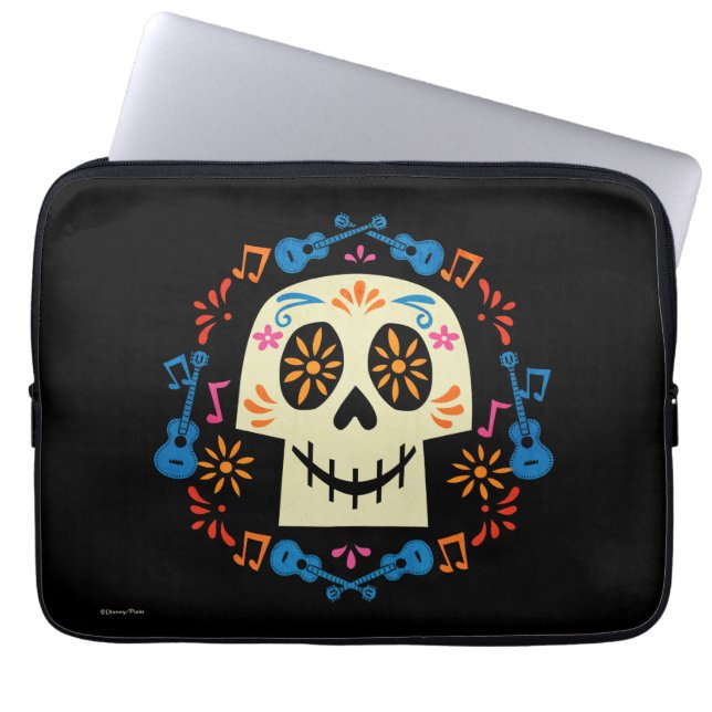 Disney Pixar Coco | Gothic Sugar Skull Laptop Sleeve (Front)