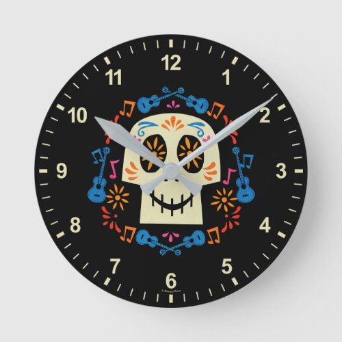 Disney Pixar Coco  Gothic Sugar Skull Round Clock