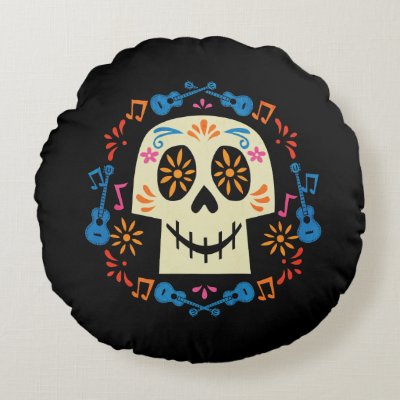 Disney Pixar Coco | Gothic Sugar Skull Round Pillow