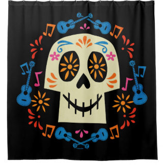 Disney Pixar Coco | Gothic Sugar Skull Shower Curtain