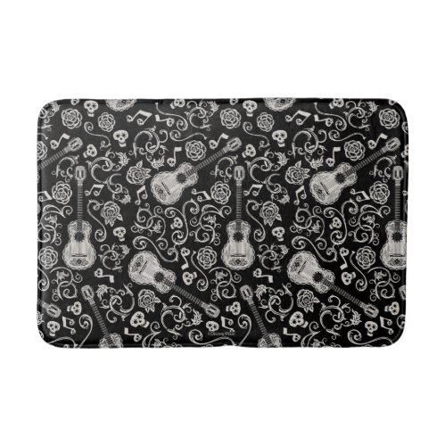 Disney Pixar Coco  Guitar  Rose Pattern Bath Mat