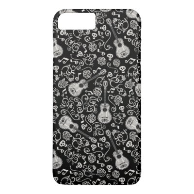 Disney Pixar Coco | Guitar &amp; Rose Pattern iPhone 8 Plus/7 Plus Case