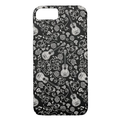Disney Pixar Coco | Guitar &amp; Rose Pattern iPhone 8/7 Case