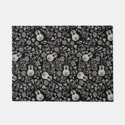 Disney Pixar Coco | Guitar &amp; Rose Pattern Doormat