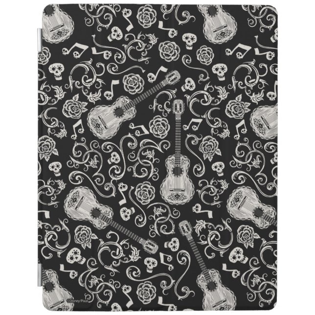 Disney Pixar Coco | Guitar & Rose Pattern iPad Smart Cover (Front)