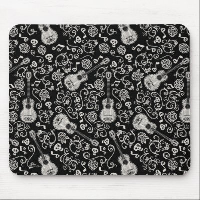Disney Pixar Coco | Guitar &amp; Rose Pattern Mouse Pad