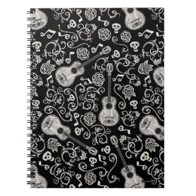 Disney Pixar Coco | Guitar &amp; Rose Pattern Notebook
