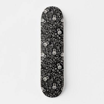Disney Pixar Coco | Guitar &amp; Rose Pattern Skateboard Deck