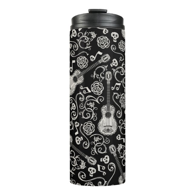 Disney Pixar Coco | Guitar & Rose Pattern Thermal Tumbler (Front)