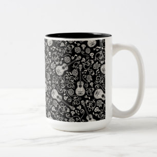 Disney Pixar Coco   Guitar & Rose Pattern Two-Tone Coffee Mug