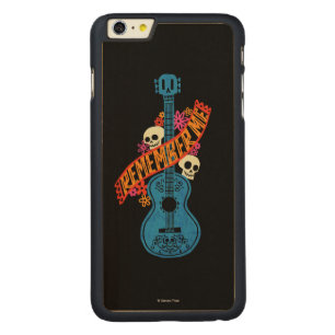 Disney Pixar Coco Guitar Sugar Skulls Typography Carved Maple iPhone 6 Plus Slim Case