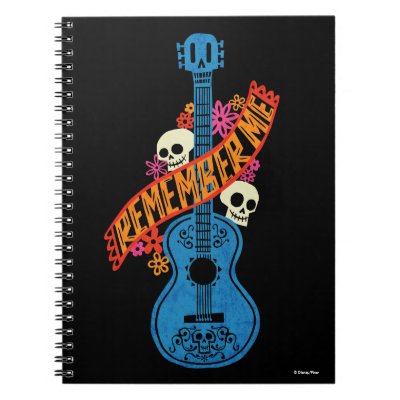 Disney Pixar Coco | Guitar Sugar Skulls Typography Notebook