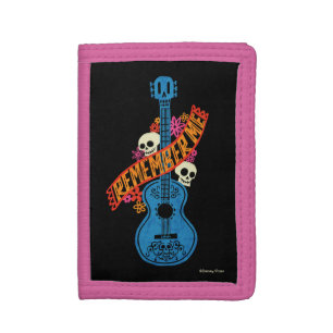 Disney Pixar Coco   Guitar Sugar Skulls Typography Tri-fold Wallet