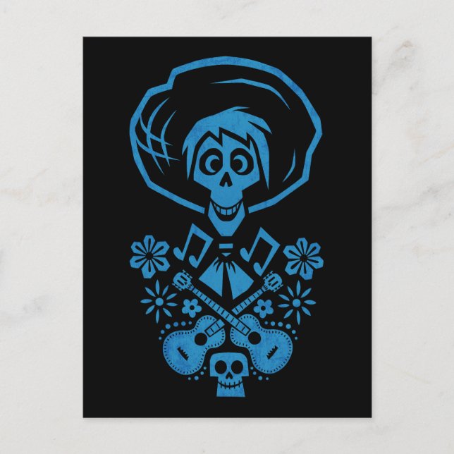 Disney Pixar Coco | Hector | Guitar Silhouette Postcard (Front)