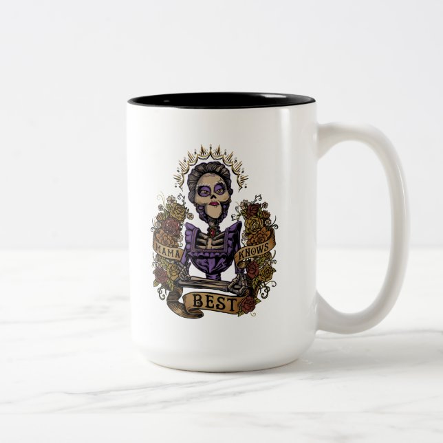 Disney Pixar Coco | Imelda | Mama Knows Best Two-Tone Coffee Mug (Right)