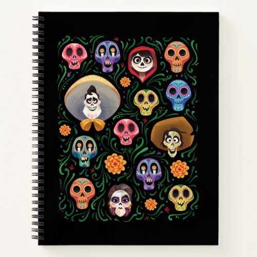 Disney Pixar Coco  Land of the Dead _ Sugar Skull Notebook