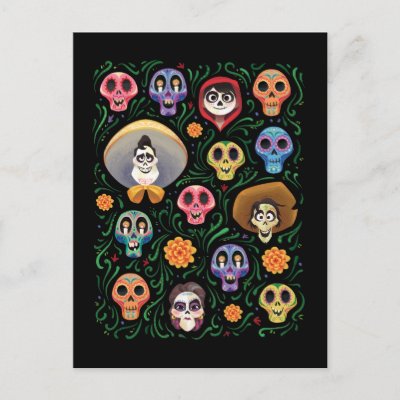 Disney Pixar Coco | Land of the Dead - Sugar Skull Postcard