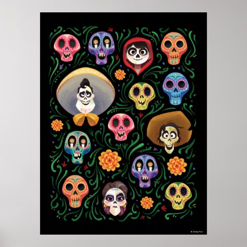 Disney Pixar Coco  Land of the Dead _ Sugar Skull Poster