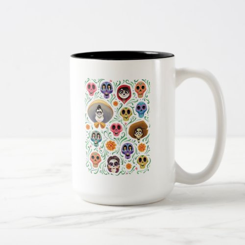 Disney Pixar Coco  Land of the Dead _ Sugar Skull Two_Tone Coffee Mug