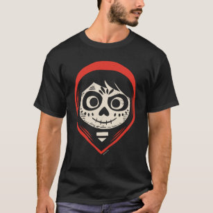 Muertito Skull Green on Black Day of the Dead T-Shirt S 