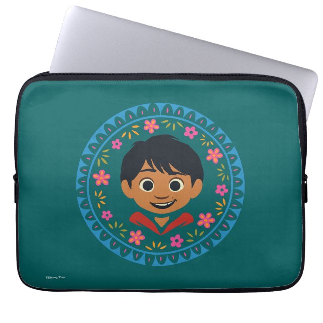 Disney Pixar Coco | Miguel | Floral Graphic Laptop Sleeve (Front)
