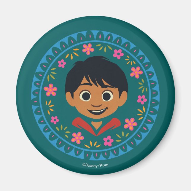 Disney Pixar Coco | Miguel | Floral Graphic Magnet (Front)