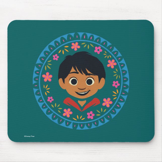 Disney Pixar Coco | Miguel | Floral Graphic Mouse Pad (Front)
