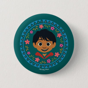 Disney Pixar Coco   Miguel   Floral Graphic Pinback Button
