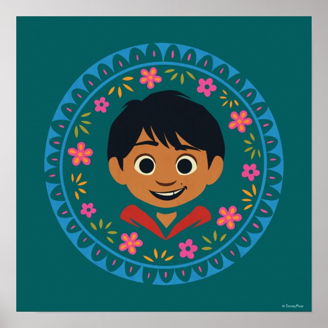Disney Pixar Coco | Miguel | Floral Graphic Poster (Front)