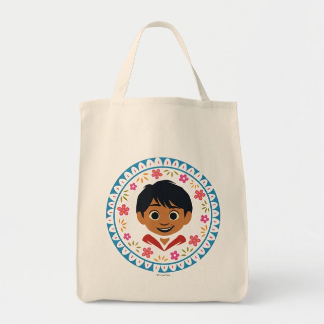Disney Pixar Coco | Miguel | Floral Graphic Tote Bag (Front)
