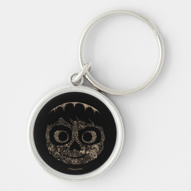 Disney Pixar Coco | Miguel | Ornate Skull Graphic Keychain (Front)