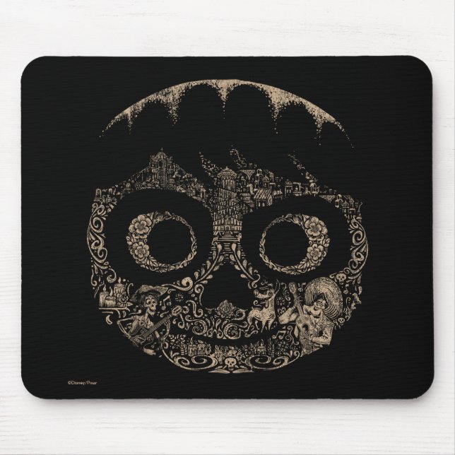 Disney Pixar Coco | Miguel | Ornate Skull Graphic Mouse Pad (Front)