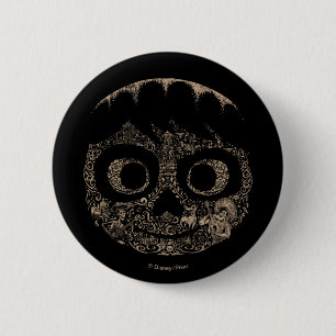 Disney Pixar Coco   Miguel   Ornate Skull Graphic Pinback Button