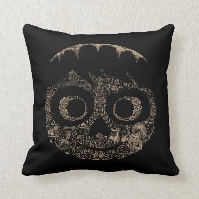 Disney Pixar Coco | Miguel | Ornate Skull Graphic Throw Pillow