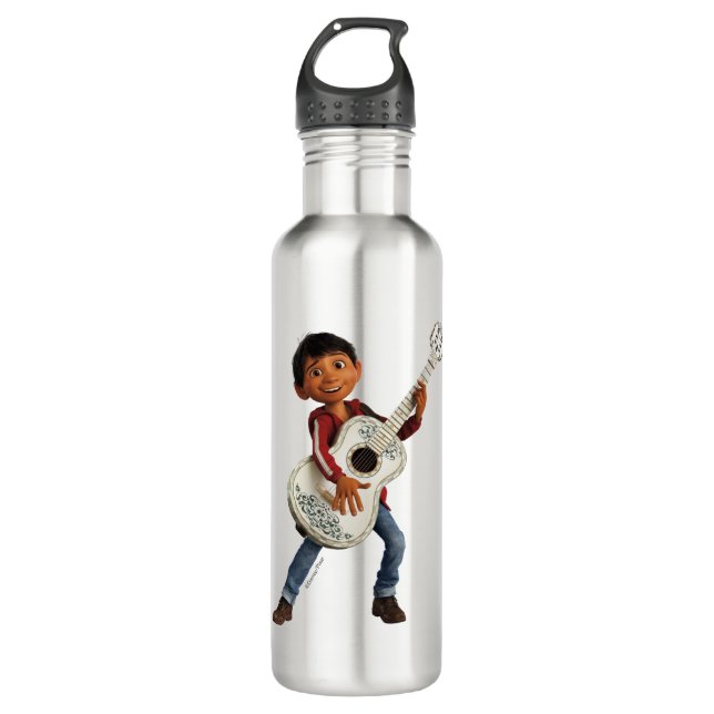 Disney Pixar Coco | Miguel | Playing Guitar Stainless Steel Water Bottle (Front)