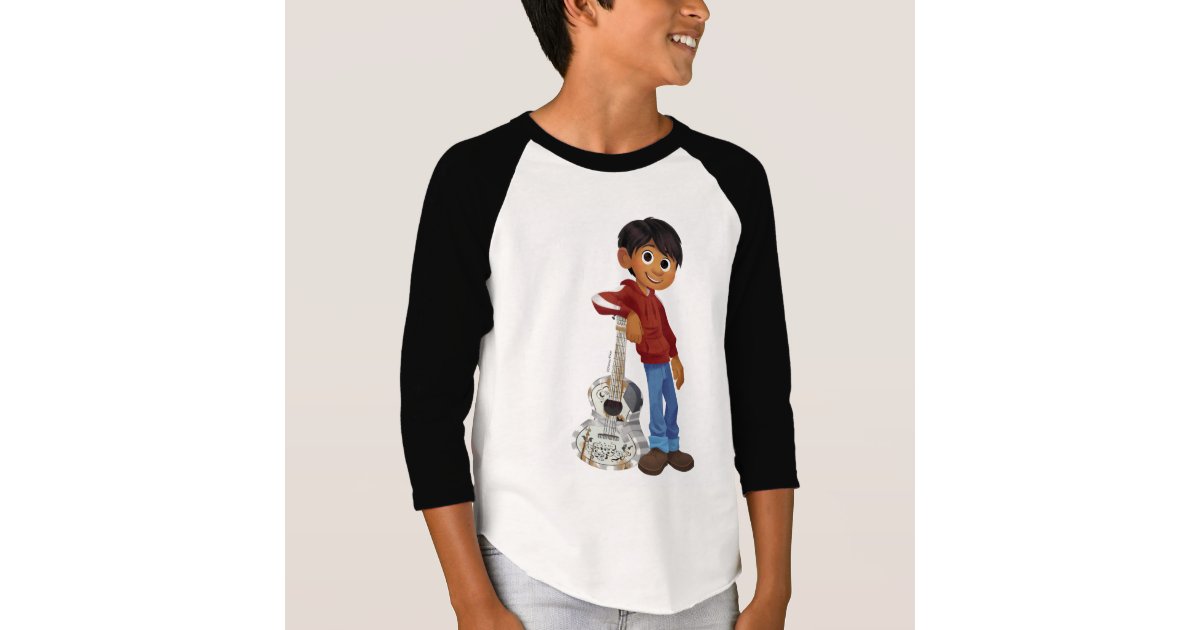 Disney Pixar Coco Miguel Playing Guitar T Shirt Zazzle Com