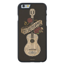 Disney Pixar Coco | Rustic Recuerdame Guitar Carved Maple iPhone 6 Case